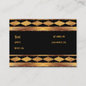 Visitekaartje Zwart Oud Goud Inca Patroon (Achterkant)
