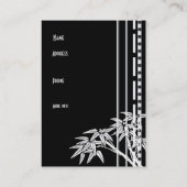 Visitekaartje Zwart Wit Aziatische Bamboe (Achterkant)