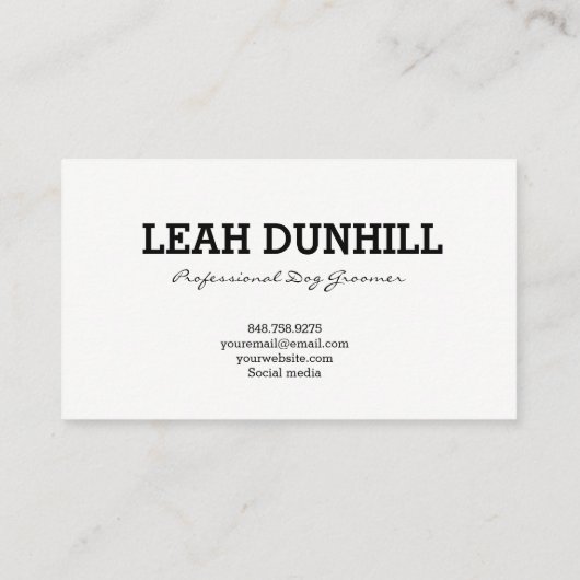 Visitekaartje zwart-wit patroon (Achterkant)