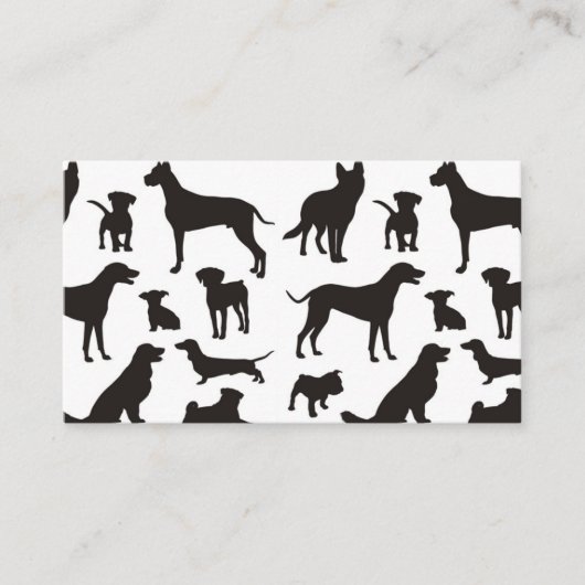 Visitekaartje zwart-wit patroon (Voorkant)