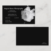 Visitekaartje zwart-wit rozenprofiel (Voorkant / Achterkant)