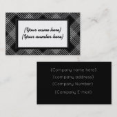 Visitekaartje/zwart-wit speldenstang visitekaartje (Voorkant / Achterkant)