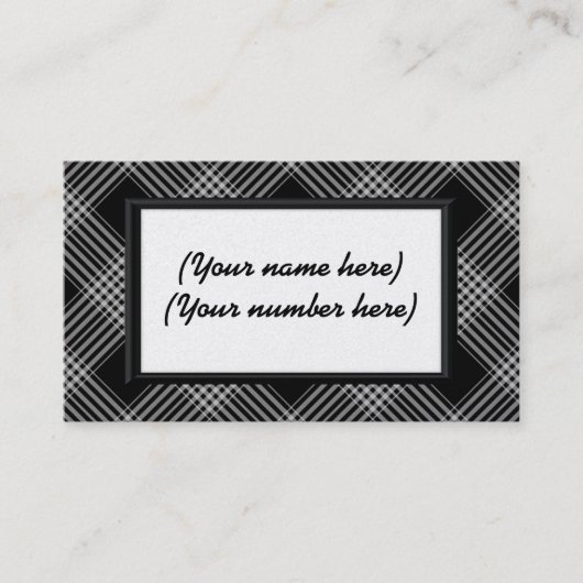 Visitekaartje/zwart-wit speldenstang visitekaartje (Voorkant)