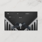 Visitekaartje Zwart Wit Streep Zilveren Purse (Achterkant)