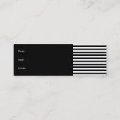 Visitekaartje Zwart & Wit Stripes Skinny (Achterkant)
