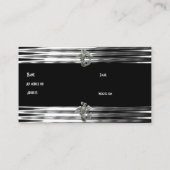 Visitekaartje Zwart Zilveren Phoenix Vogeljuweel (Achterkant)