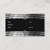 Visitekaartje Zwart Zilveren Phoenix Vogeljuweel (Achterkant)