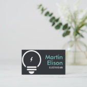 visitekaartje zwarte elektrische contractant (Staand voorkant)