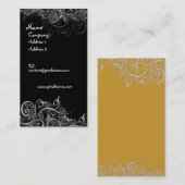 visitekaartje zwarte en witte zwenken (Voorkant / Achterkant)