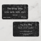 Visitekaartje | Zwarte Glitter-creditcard (Voorkant / Achterkant)