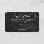 Visitekaartje | Zwarte Glitter-creditcard (Achterkant)