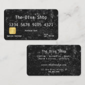 Visitekaartje | Zwarte Glitter-creditcard (Voorkant / Achterkant)