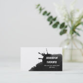 visitekaartje zwarte inkt (Staand voorkant)