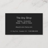 Visitekaartje | Zwarte kaart (Achterkant)