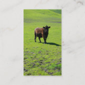 Visitekaartje zwarte koe (Achterkant)