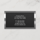 Visitekaartje zwarte koolstofvezel (Achterkant)