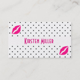 Visitekaartje-/zwarte pooldots met opgerold opgero afsprakenkaartje