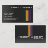 Visitekaartje zwarte regenboogstrips (Voorkant / Achterkant)