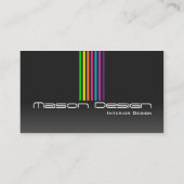 Visitekaartje zwarte regenboogstrips (Achterkant)