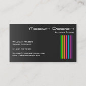 Visitekaartje zwarte regenboogstrips (Voorkant)