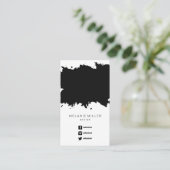 visitekaartje - Zwarte verf (Staand voorkant)
