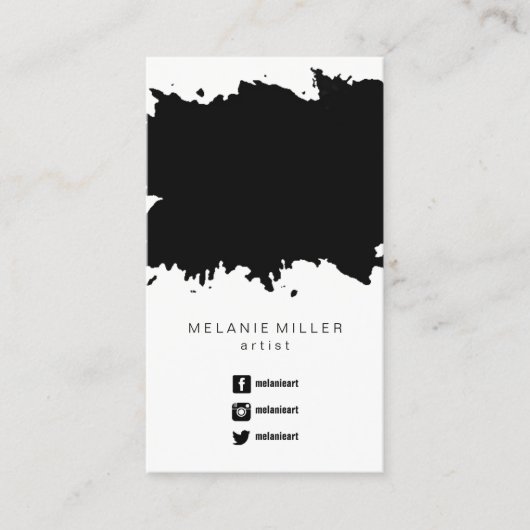 visitekaartje - Zwarte verf (Voorkant)