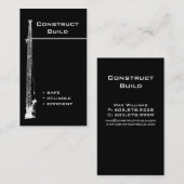 Visitekaartje zwarte witte kraan (Voorkant / Achterkant)