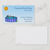 Visitekaartje zwembad (Voorkant / Achterkant)