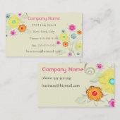 Visitekaartje Zwemelen en bloemen (Voorkant / Achterkant)