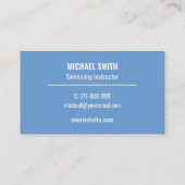 Visitekaartje zweminstructeur voor Logo-zwemmers (Achterkant)