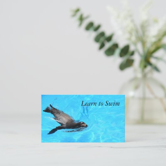 Visitekaartje zwemles (Staand voorkant)