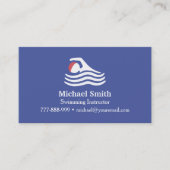 Visitekaartje zwemmer Silhouette Swim Instructor (Voorkant)