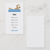 Visitekaartje zwempictogram (Voorkant / Achterkant)