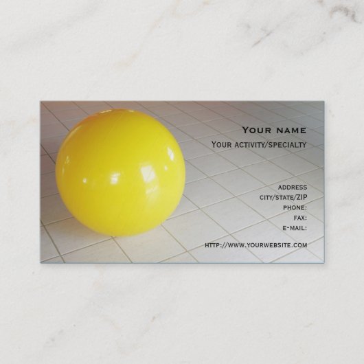 visitekaartje "Zwitserse bal" (Voorkant)