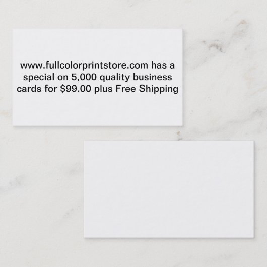 Visitekaartjes (Voorkant / Achterkant)