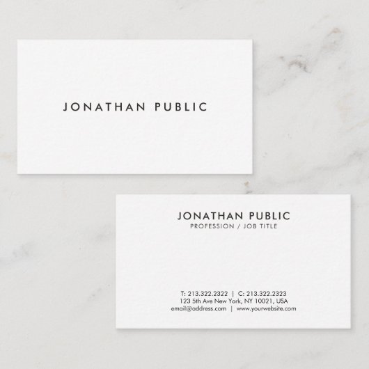 Visitekaartjes (Voorkant / Achterkant)