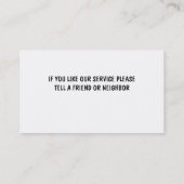 Visitekaartjes (Achterkant)