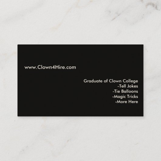 Visitekaartjes (Achterkant)