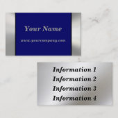 Visitekaartjes aan de rand van het metalen Lijst (Voorkant / Achterkant)