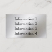 Visitekaartjes aan de rand van het metalen Lijst (Achterkant)