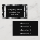 Visitekaartjes aan de rand van het metalen Lijst (Voorkant / Achterkant)