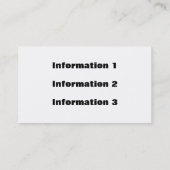 Visitekaartjes aan de rand van het metalen Lijst (Achterkant)