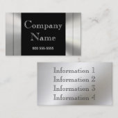 Visitekaartjes aan de rand van het metalen Lijst (Voorkant / Achterkant)