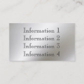 Visitekaartjes aan de rand van het metalen Lijst (Achterkant)