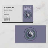 Visitekaartjes aan de Universiteit van Abide (Voorkant / Achterkant)