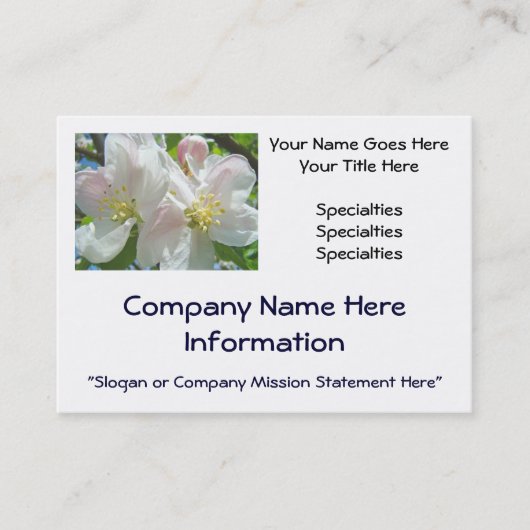 visitekaartjes Aangepaste appelbloesem (Voorkant)