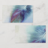 visitekaartjes aangepaste sjabloon blauw vederkuns (Voorkant / Achterkant)