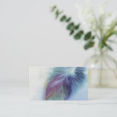 visitekaartjes aangepaste sjabloon blauw vederkuns (Staand voorkant)