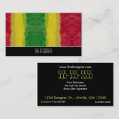 visitekaartjes Abstract Rasta Red Yellow Green (Voorkant / Achterkant)