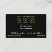 visitekaartjes Abstract Rasta Red Yellow Green (Achterkant)